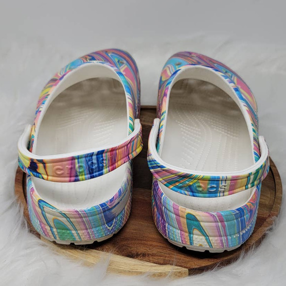 Crocs Clogs Comfort Out Of This World Swirl Pastel Tie Dye Rainbow Men\'s 12 main image 5